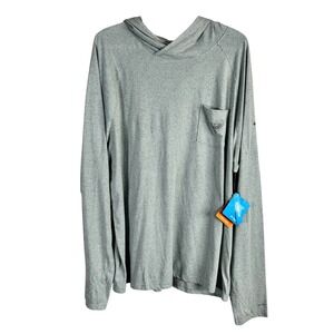 NEW Columbia PFG Uncharted Neps Hoodie Soft Lightweight Mens 2XL Crushed Blue